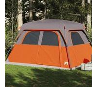 Tente de cabine familiale 6 personnes orange imperméable Noir