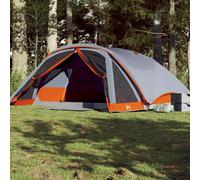 vidaXL Tente de cabine familiale 6 personnes gris imperméable, tente, abri de camping, abri de jardin, tente de camping, 94748