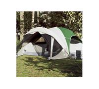 vidaXL Tente de cabine familiale 6 personnes vert imperméable tente tente de jardin abri extérieur tente de camping 94637