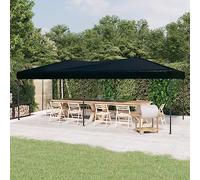 Tente de camp, tente de réception, pliable, noire, 3 x 6 m, pour jardin, cour, gazebo