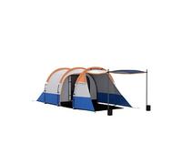 Tente de camping Outsunny tente tunnel 2-3 personnes avec porche légère ventilée étanche 2000 mm 3 portes sac de transport orange