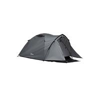 Outsunny Tente de Camping 2-3 Personnes Tente dôme étanche légère ventilée Facile à Monter 2 Portes fenêtres dim. 3,25L x 1,83l x 1,3H m Fibre Verre Polyester PE Gris