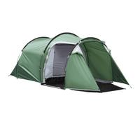 Tente De Camping 2-3 Personnes Montage Facile 3 Portes Fenêtres Dim. 4,26l X 2,06l X 1,54h M Fibre Verre Polyester Pe Vert Vert