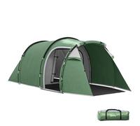Tente de camping 3-4 pers. fibre verre polyester PE vert
