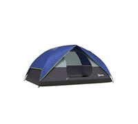 Tente de camping - Outsunny - pour 2-4 personnes - imperméable - avec fenêtre, 2 poches, sac de transport - bleu foncé