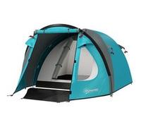Outsunny Tente de Camping 2-4 Personnes, Tente dôme familiale imperméable, avec fenêtres, Poche, Sac de Transport et Crochet, pour Pique-Nique, randonnée, Trekking, Camping, Bleu Ciel