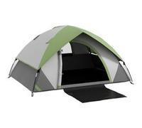 Outsunny Tente de Camping pour 2 Personnes 3-4 Saison 3000 mm imperméable et ventilée, Tente dôme légère à Installation Facile, Tapis de Sol, Sac de Transport et Crochet, pour Voyage randonnée, Gris