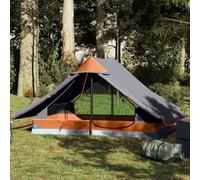Tente de Camping 2 Personnes, Imperméable et Résistante, Polyester 185T avec Revêtement PU, Double Toit Amovible, Tente Trek Légère, Idéale pour Randonnée et Plage, Gris, 225 x 136 x 133 cm