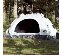 Tente de Camping 2 Personnes imperméable occultant, dôme 200x150x120 cm, Montage Rapide instantané Anti-moustiques, Portable léger pour randonnée Plage Festivals, Blanc