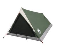 vidaXL Tente de Camping 2 Personnes, Tente d'Ombrage avec Sac de Transport, Auvent Portable avec Parois Latérales pour Randonnée, Vert Imperméable