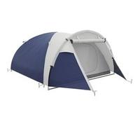 Tente de camping 3-4 pers. - 2 portes - dim. 3,2L x 2,4l x 1,3H m - sac transport inclus - bleu gris Bleu