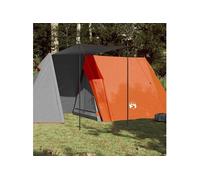 Tente de camping 3 personnes gris et orange imperméable
