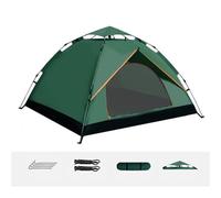 Tente de Camping 3 Personnes Pop-up Légère Dôme Camping Tente, 3 Couche Imperméable UV Automatique Tente, 4 Saison Tente Sac à Dos avec 2 Portes zippées pour Le Camping Randonnée (Vert)