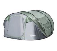 Tente de camping pop-up 4-5 pers. fibre verre polyester PE vert gris