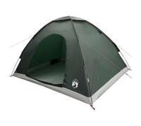 Tente de camping 4 personnes vert militaire, polyester imperméable avec | Design pliable, fermeture éclair robuste, protège du soleil et de la pluie, spacieux pour quatre personnes