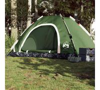 Tente de camping 5 personnes vert libération rapide tente vidaXL