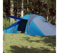 Tente de Camping 6 Personnes Auvent Abri Randonnée Vert Imperméable vidaXL