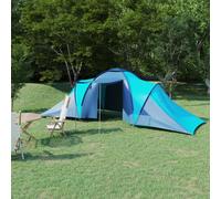 Vidaxl Tente De Camping 6 Personnes Bleu Et Bleu Clair