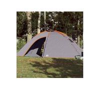 Tente de Camping 8 Personnes Auvent Abri Jardin Orange Imperméable vidaXL