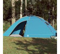 Tente de Camping 8Personnes Auvent Abri Jardin Gris et Orange Imperméable vidaXL