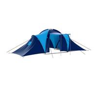 Tente De Camping 9 Personnes Bleu Foncé Et Bleu Bleu