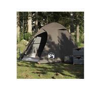 Tente de camping à dôme 2 personne marron imperméable