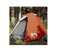 Tente de Camping à Dôme 2 Personnes Auvent Abri Orange Imperméable vidaXL