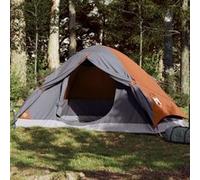 vidaXL Tente de camping Modèle 94645 Imperméable 2 personnes Gris et orange