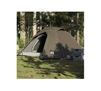 Tente de camping à dôme 3 personne marron imperméable
