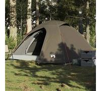 Tente de Camping à Dôme 2 Personnes Auvent Abri Orange Imperméable vidaXL