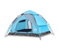 Tente de Camping à Dôme 3 Personnes Bleu Libération Rapide