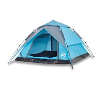 Tente de Camping à Dôme 3 Personnes Bleu Libération Rapide