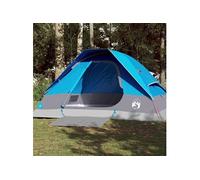 Tente de camping à dôme 4 personnes bleu imperméable