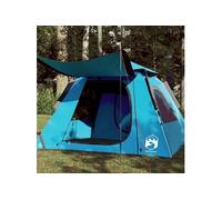Tente de camping à dôme 4 personnes bleu libération rapide