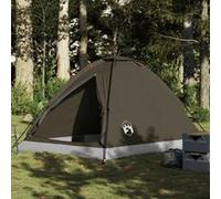 vidaXL Tente de Camping à dôme 4 Personnes Marron imperméable, Tente, abri de Camping, abri de Jardin, Tente de Jardin, abri extérieur