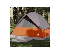 vidaXL Tente de camping à dôme 4 personnes 94701 – Auvent avec parois, sac de transport, orange