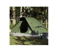 Vidaxl Tente De Camping À Dôme 4 Personnes Vert Olive Imperméable