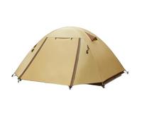 Tente de Camping à Double Paroi avec Arceaux en Aluminium, Grande Tente Portable, Idéale pour Le Camping, la Plage, Le Jardin et L'alpinisme(Brown,Medium)