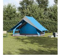 Vidaxl Tente De Camping 5-Personnes Bleue Polyester 5-Personnes Pliable