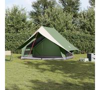 Tente de camping A-Frame pour 5 personnes - Étanche - Vert - Avec 4 piquets - Tente familiale spacieuse en polyester - Pliable et stable - Pour les aventures en plein air - Surface mate