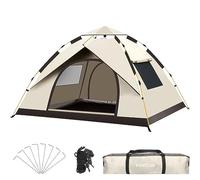 Tente de Camping Automatique, Coupe-Vent, Protection UV, Parfaite pour la Plage, l'extérieur, Les Voyages, la randonnée, Le Camping, la Chasse, la pêche, etc. Tente légère pour 3 à 4 Personnes