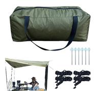 Tente de camping avec auvent - Tente de camping portable avec centre d'ombre pour le soleil | Abri solaire pour camping avec grand espace | Tente de camping avec grand pavillon spatial | Tente de