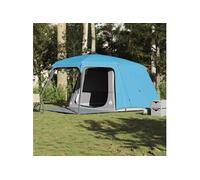 Tente de camping avec dôme porche 5 personnes bleu imperméable