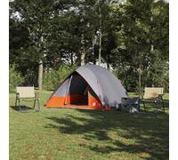 vidaXL Tente de camping Gris et Orange 275 x 230 x 140 cm