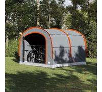 Tente de camping avec toit gris et orange 268 x 240 x 191 cm en polyester résistant aux intempéries avec sac de transport, ventilation, tente d'extérieur polyvalente pour vélo et jardin