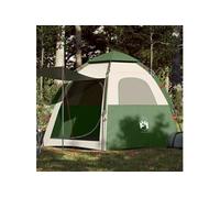 Tente de camping cabine 4 personnes vert libération rapide