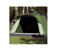 vidaXL Tente de camping Cabine 4 personnes Libération rapide Vert
