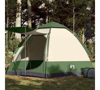 Tente de camping cabine 4 personnes vert libération rapide Noir G