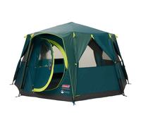 Coleman Tente Octagon, avec Technologie Blackout Bedroom, Tente Festival 6 à 8 Places, Grande Tente Dôme avec Pleine Hauteur de Tête, 100% Imperméable, Tente de Camping Familiale