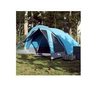Tente de camping de cabine 4 personnes gris orange imperméable tente vidaXL